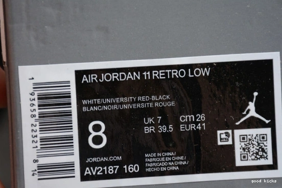 AV2187-160 Low Jordan Concord Retro 11  AV2187-160 Bred Air 0518